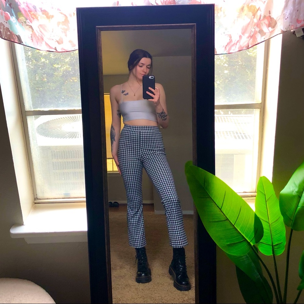 Houndstooth Pattern Pants